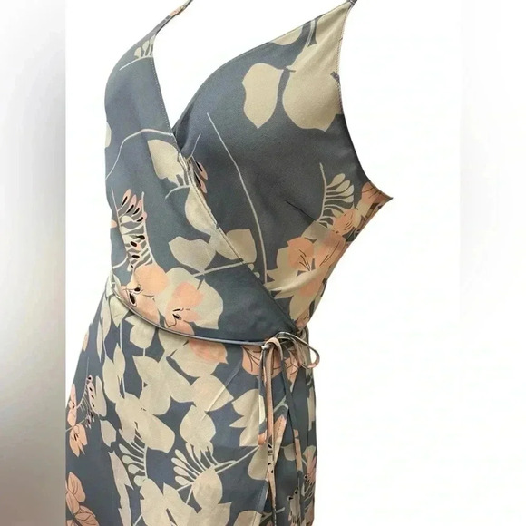 ASTR The Label  Blue Floral Maxi Spaghetti Strap Sleeveless Dress Size Small - Picture 5 of 10